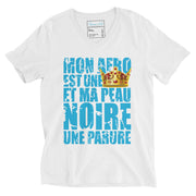 TS Mon afro Blanc - Bleu