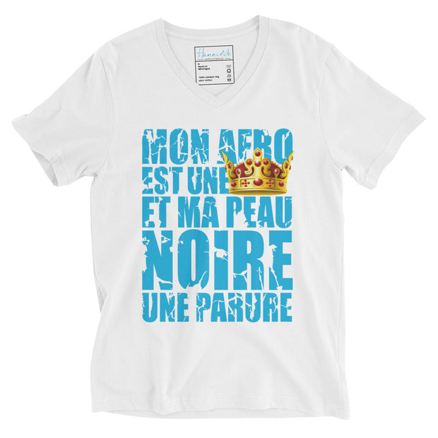 TS Mon afro Blanc - Bleu